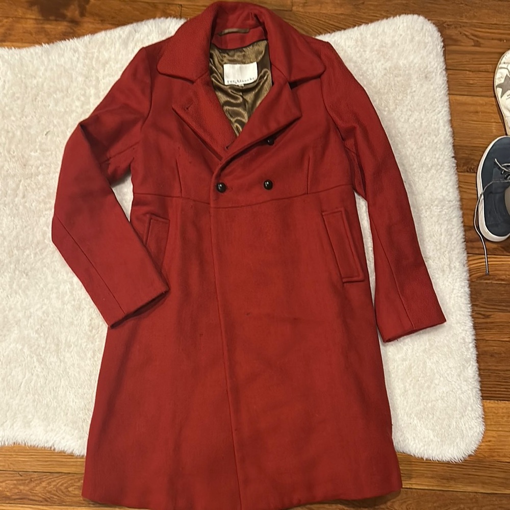 Woman’s Red Double-Breasted Coat